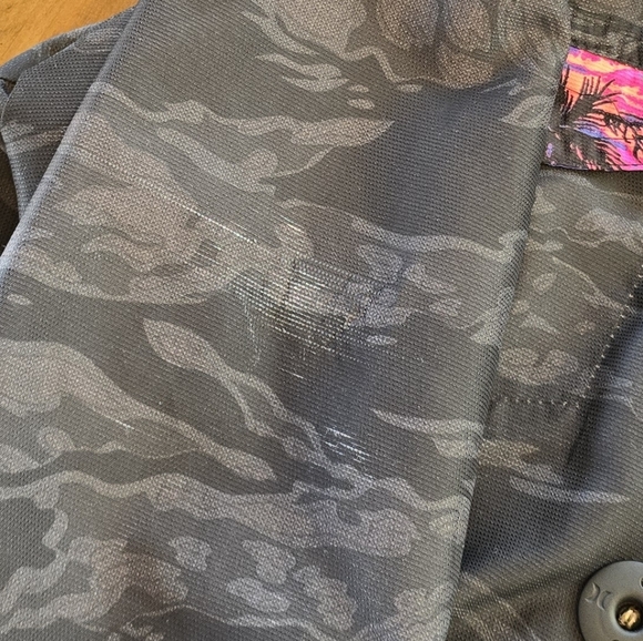 Hurley Winchester Hot Tropic Camo Black Rain Jacket L - Picture 14 of 14